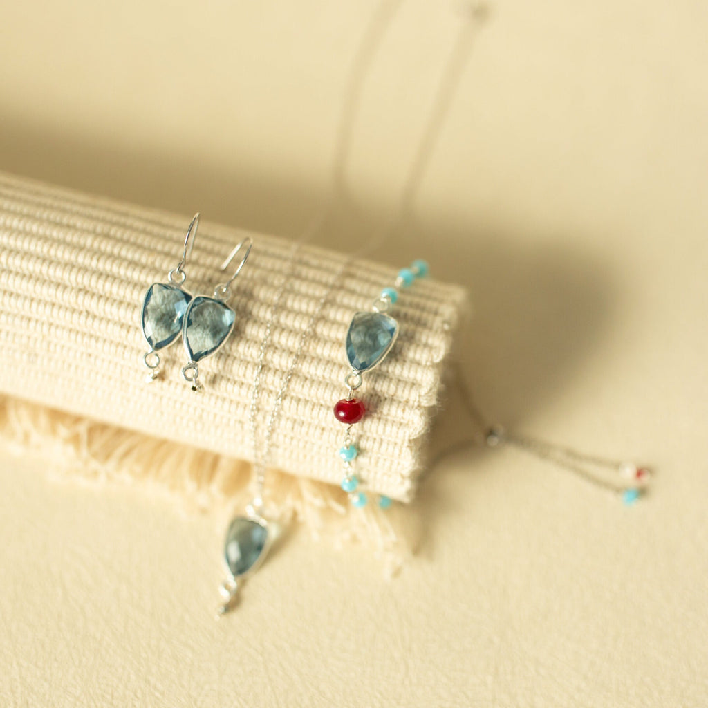 London Blue Quartz Silver Isla Bracelet