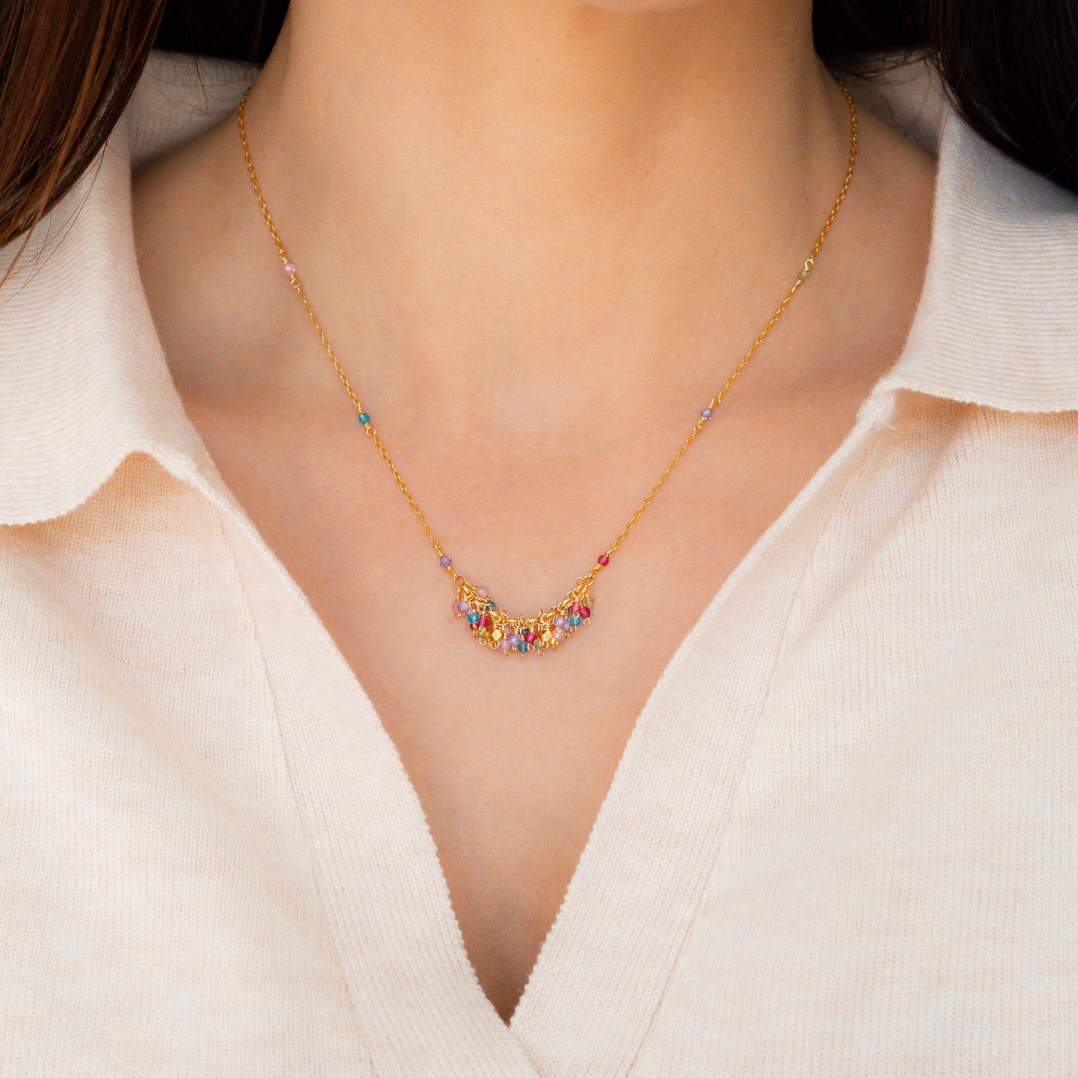 London Blue Quartz Reign Necklace